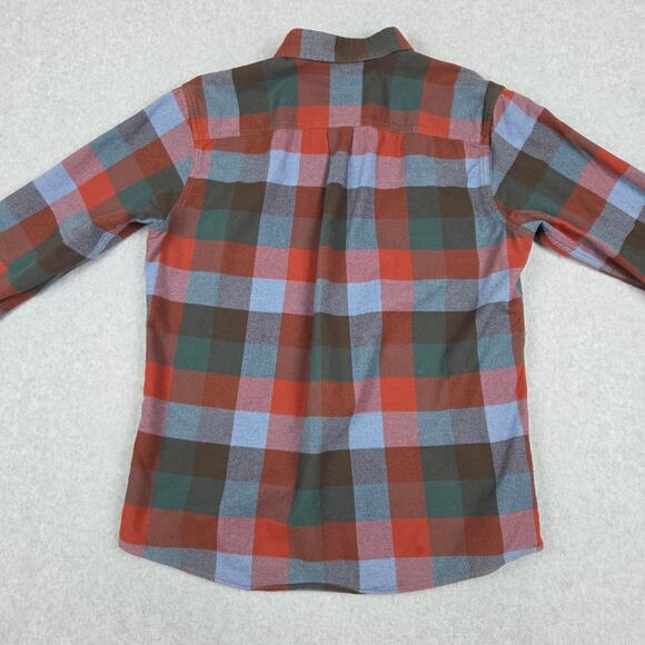 Eddie Bauer Mens Large Red Green Blue Slim Fit Plaid Flannel - Picture 5 of 10